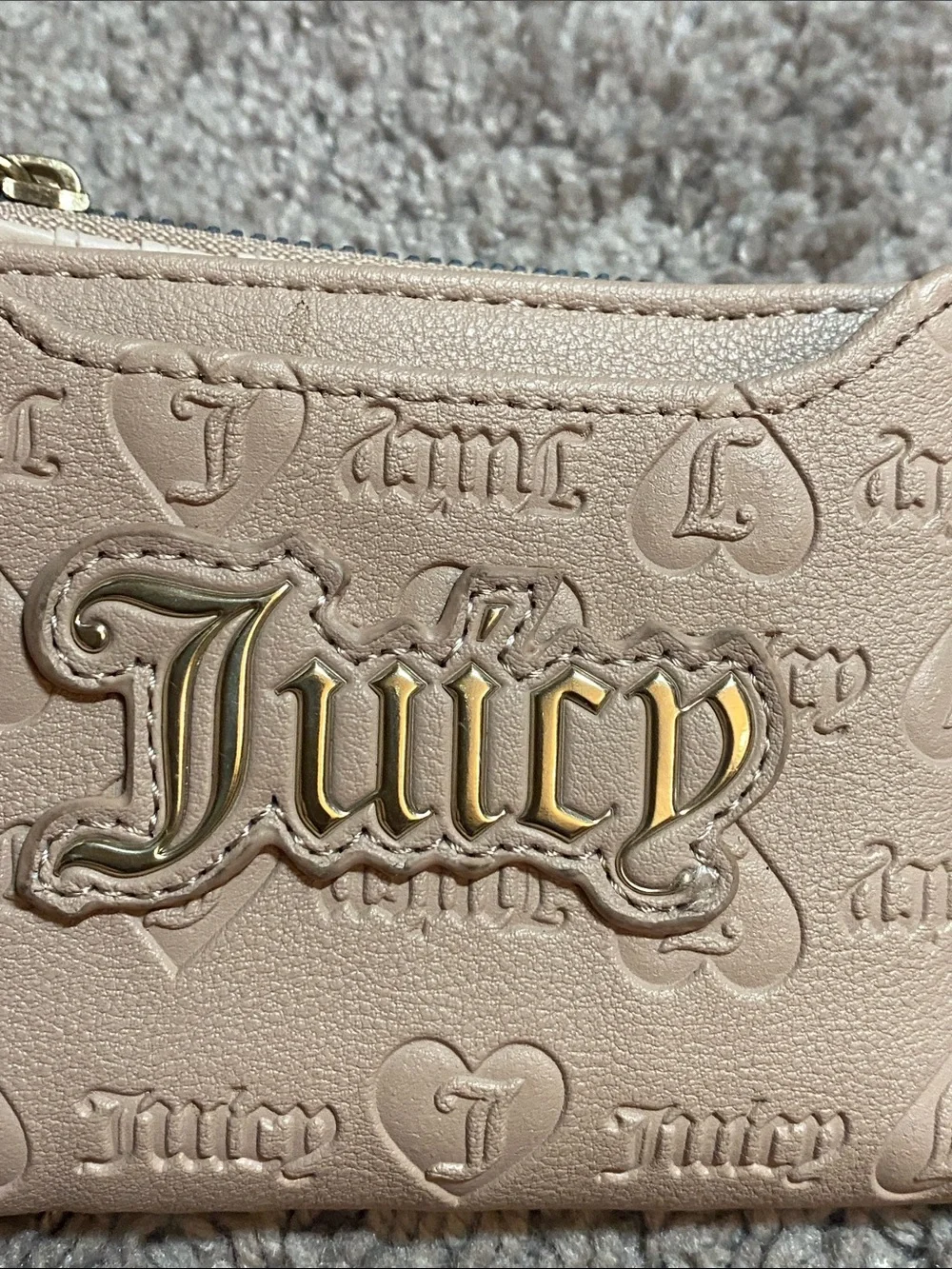 Juicy Couture Pale Pink Card Holder and Coin Pouch Set
